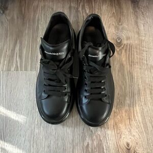 Alexander McQueen Black Leather Sneakers